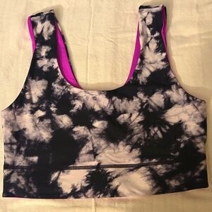 FABLETICS - Sports Bra XL Reversible Black Print/Fushia
